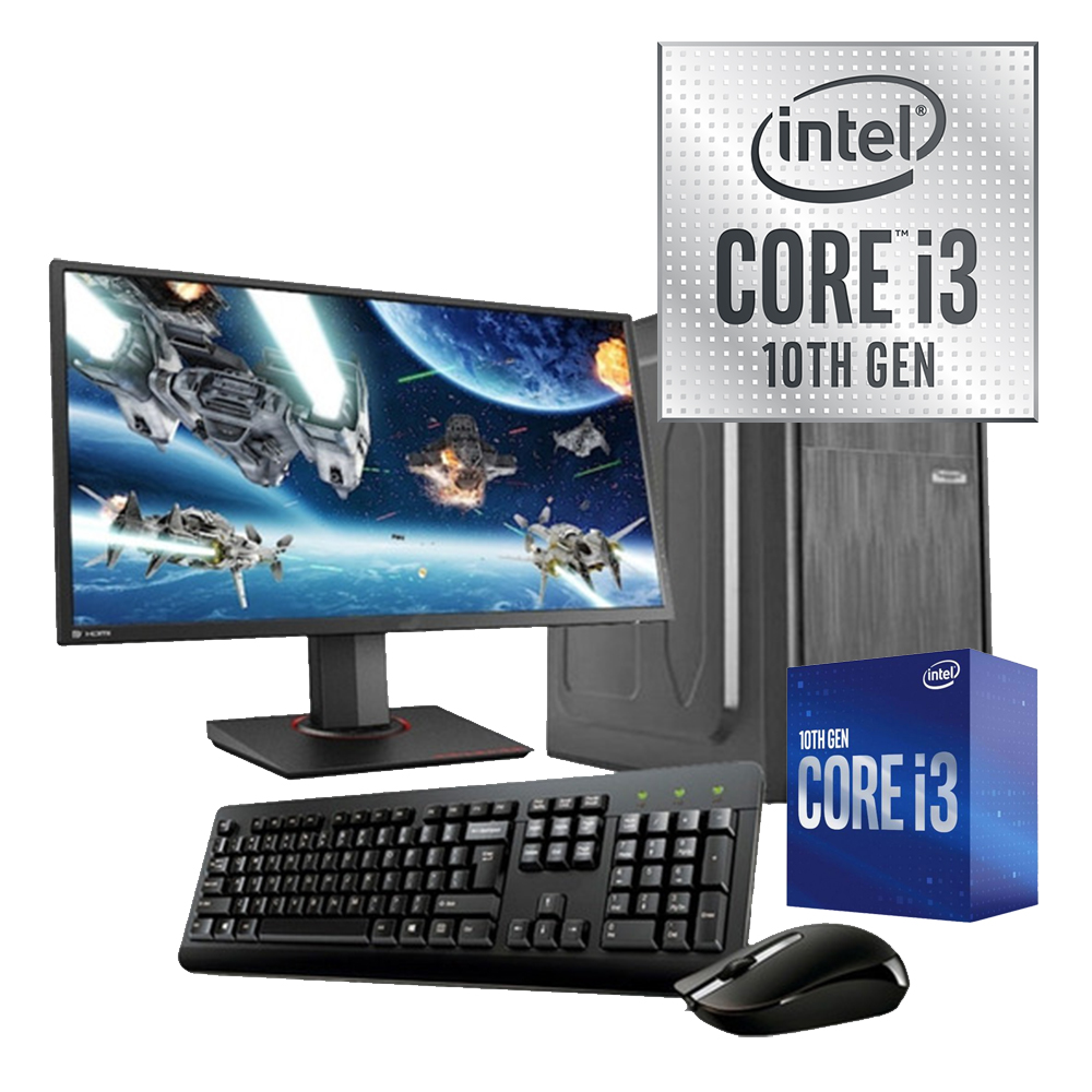 Pc completa Intel Core I3 10ma gen 8gb SSD 240gb + Monitor